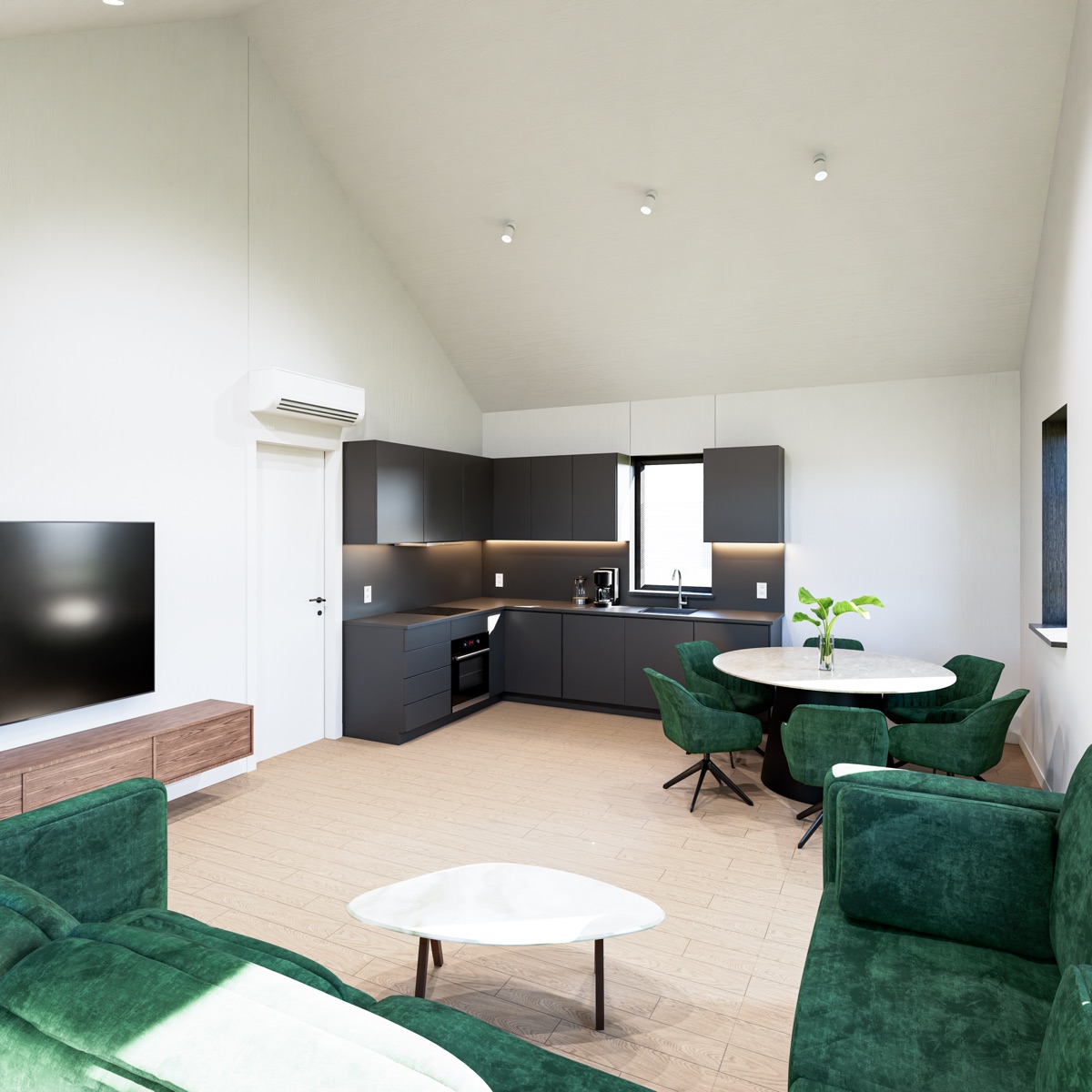 Structor 75 interieur, keuken en woonruimte